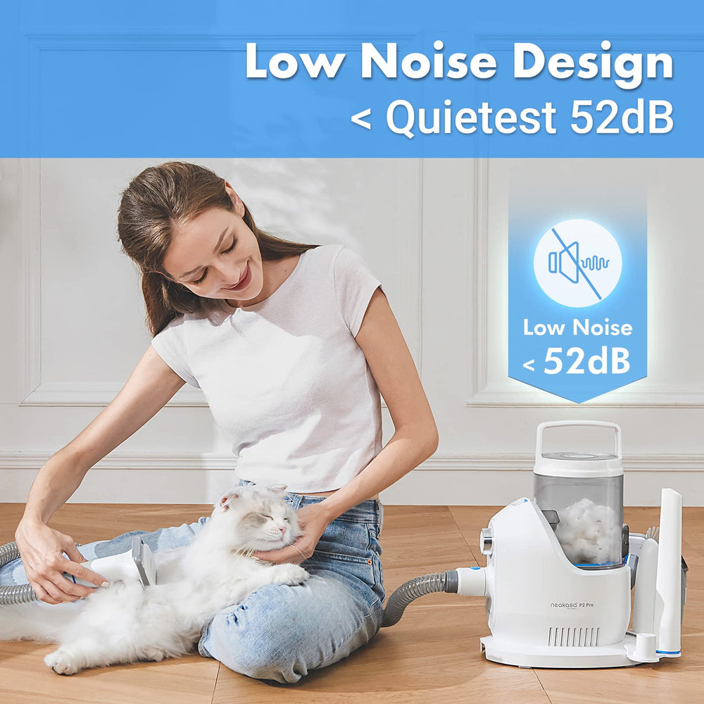 2L dustbin of Neakasa P2 Pro keeps pet hair contained during grooming