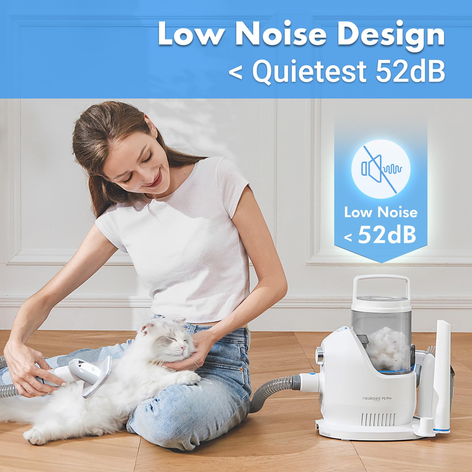 Nozzle tool from Neakasa P2 Pro captures fur from furniture and floors