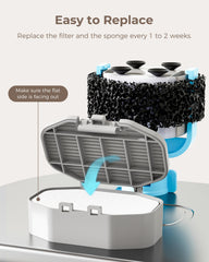 Neareal 108oz stainless steel cat fountain shown for high-capacity hydration
