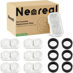 Neareal 6-pack replacement filters ready for quick changes in a multi-pet home