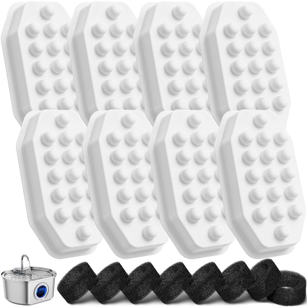 Neareal 8-pack cat fountain filters ready for fresher-tasting water