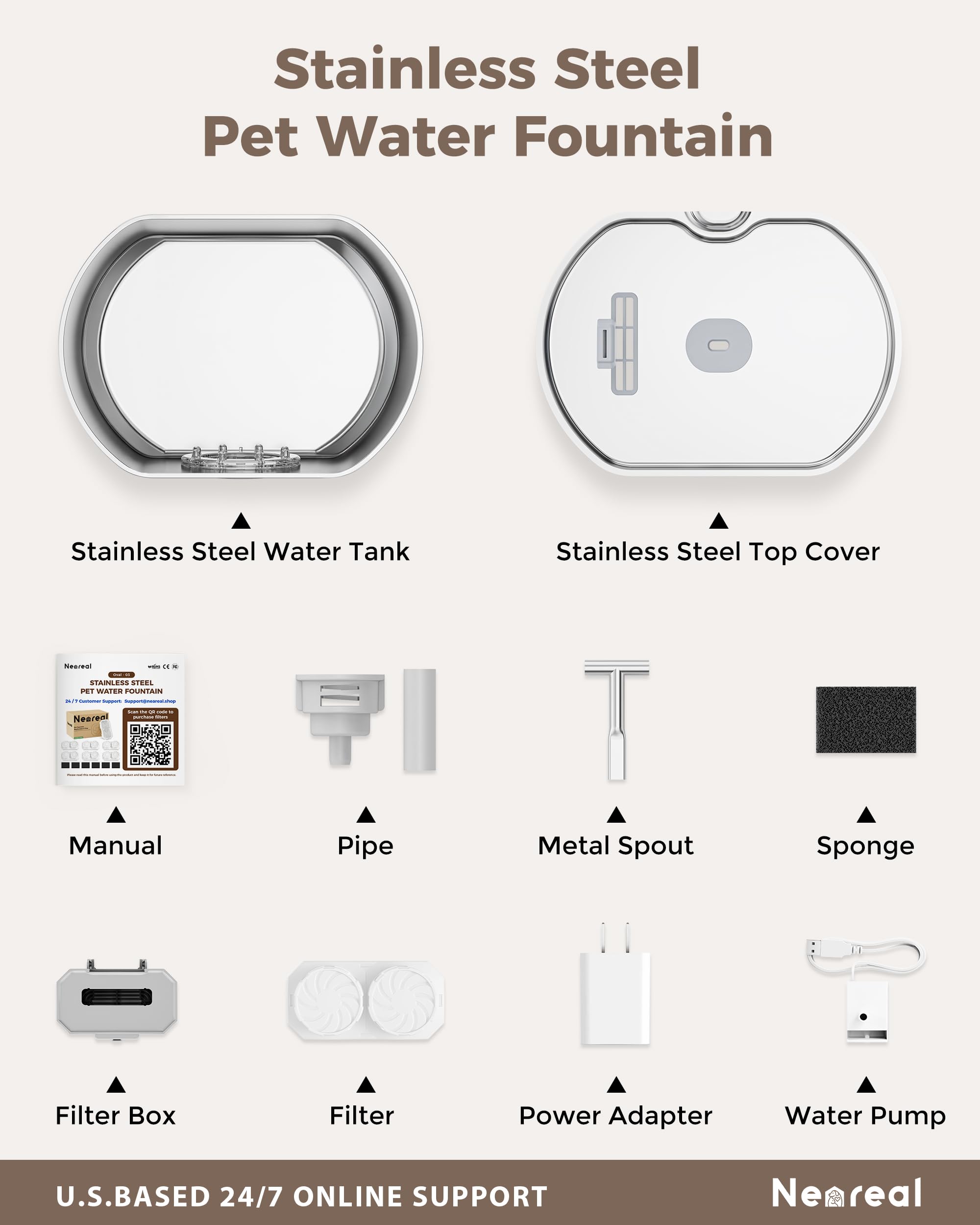 Neareal easy-clean design simplifies regular maintenance and care.