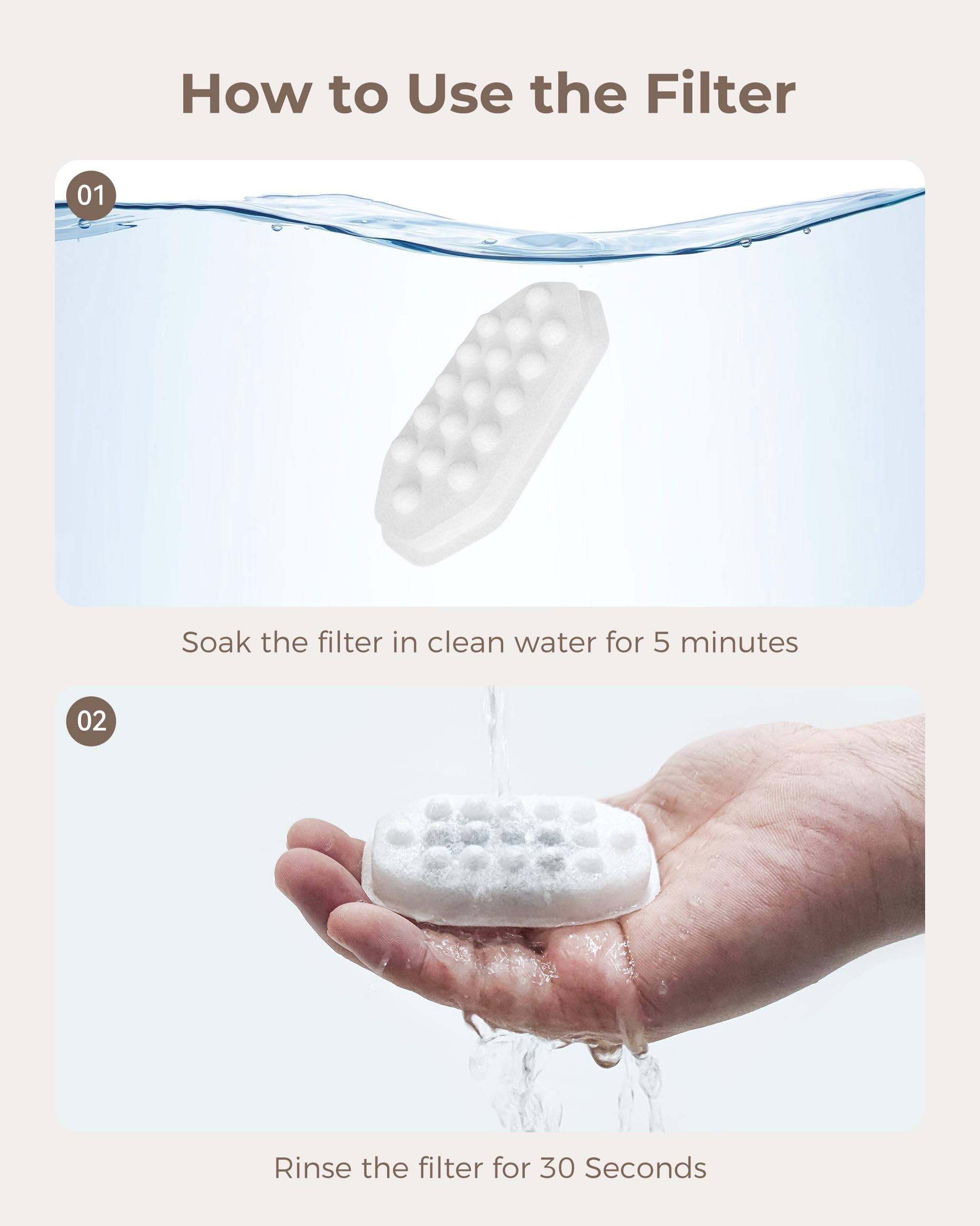 Neareal replace-interval guide helps maintain optimal fountain performance