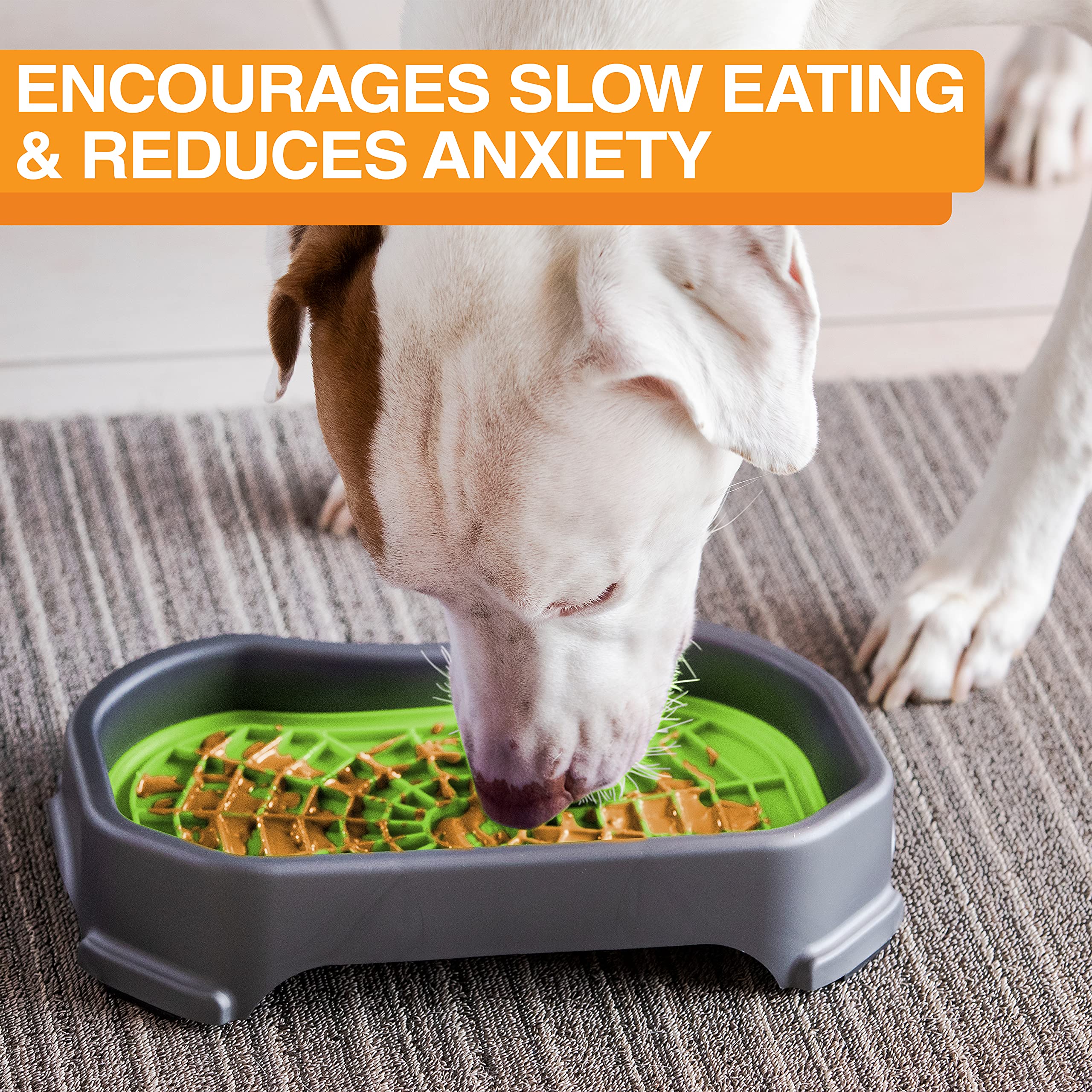 Neat-LIK tray demonstrates containment to prevent food mess.