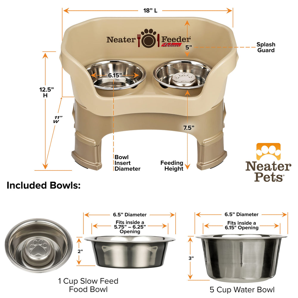 Neater Feeder Deluxe dishwasher-safe parts simplify cleanup after meals.
