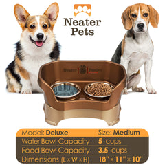 Neater Feeder Deluxe non-slip feet keep the stand steady during meals