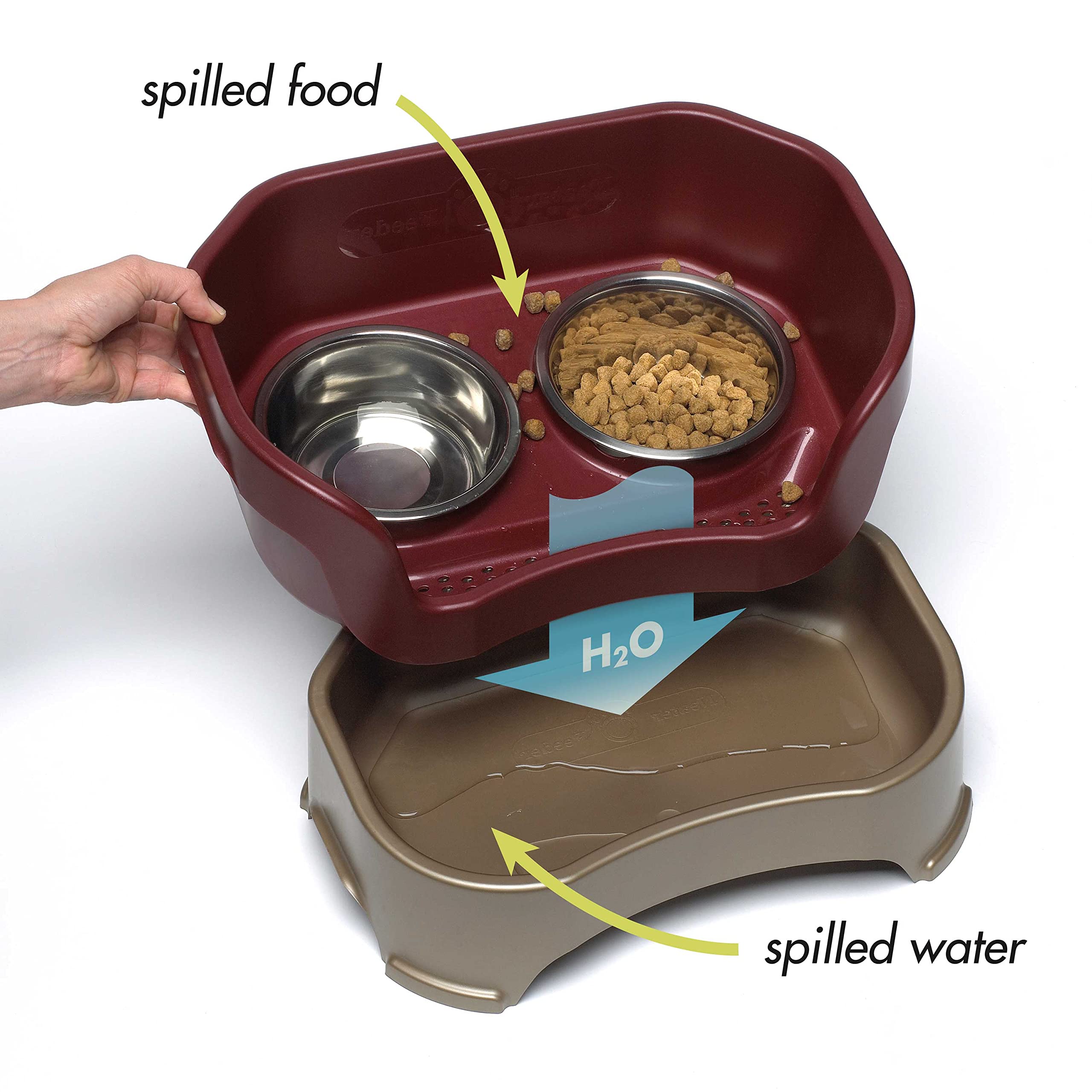 Neater Feeder Deluxe small-dog-bowl setup suitable for Chihuahuas and terriers
