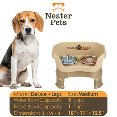 Neater Feeder Deluxe stainless steel bowl highlights hygienic, durable slow-feeder option.