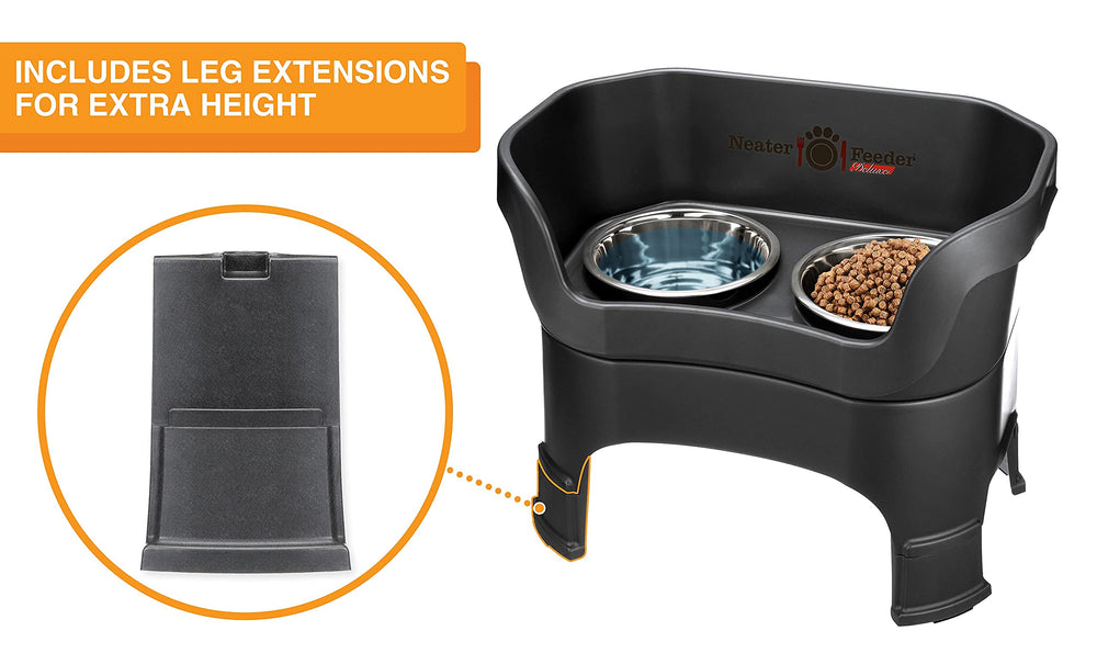 Neater Feeder Deluxe stainless steel bowls are BPA-free and lead-free for safety.