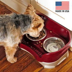 Neater Feeder Deluxe water-bowl closeup highlights splash-proof design