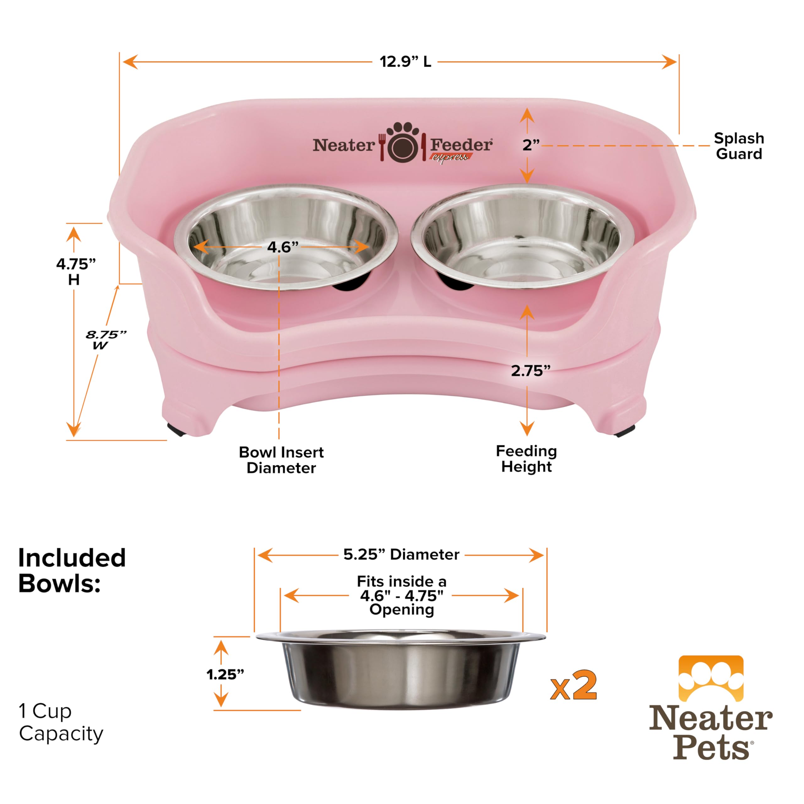Neater Feeder Express top-rack dishwasher safe parts for quick cleanup
