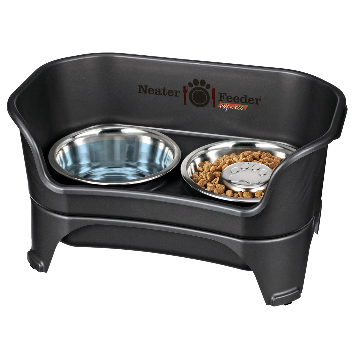 Neater Feeder Express elevated-dog-feeder keeps meals tidy for medium to large dogs.