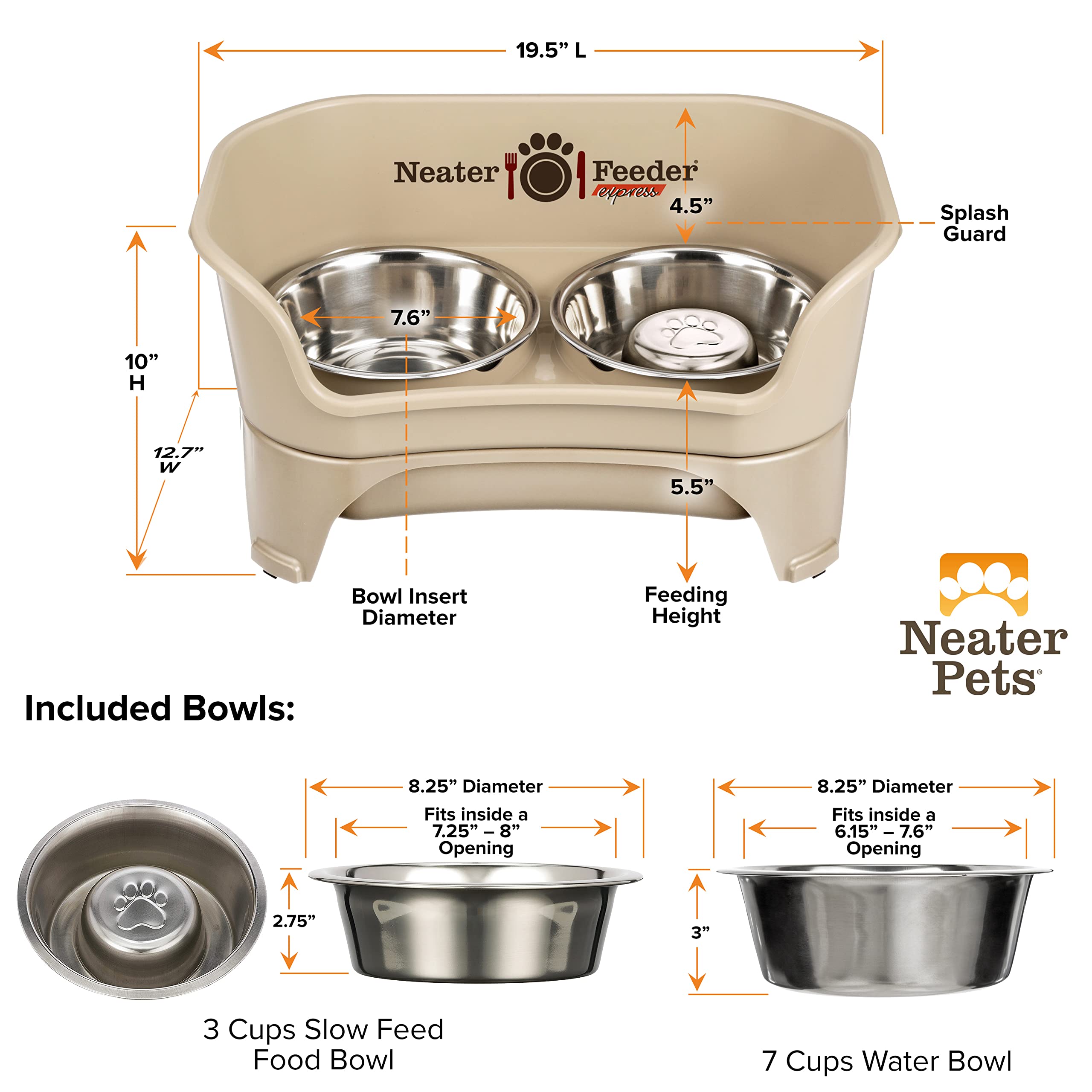 Neater Feeder Express large-dog fit demonstrates proper feeding setup for bigger breeds.