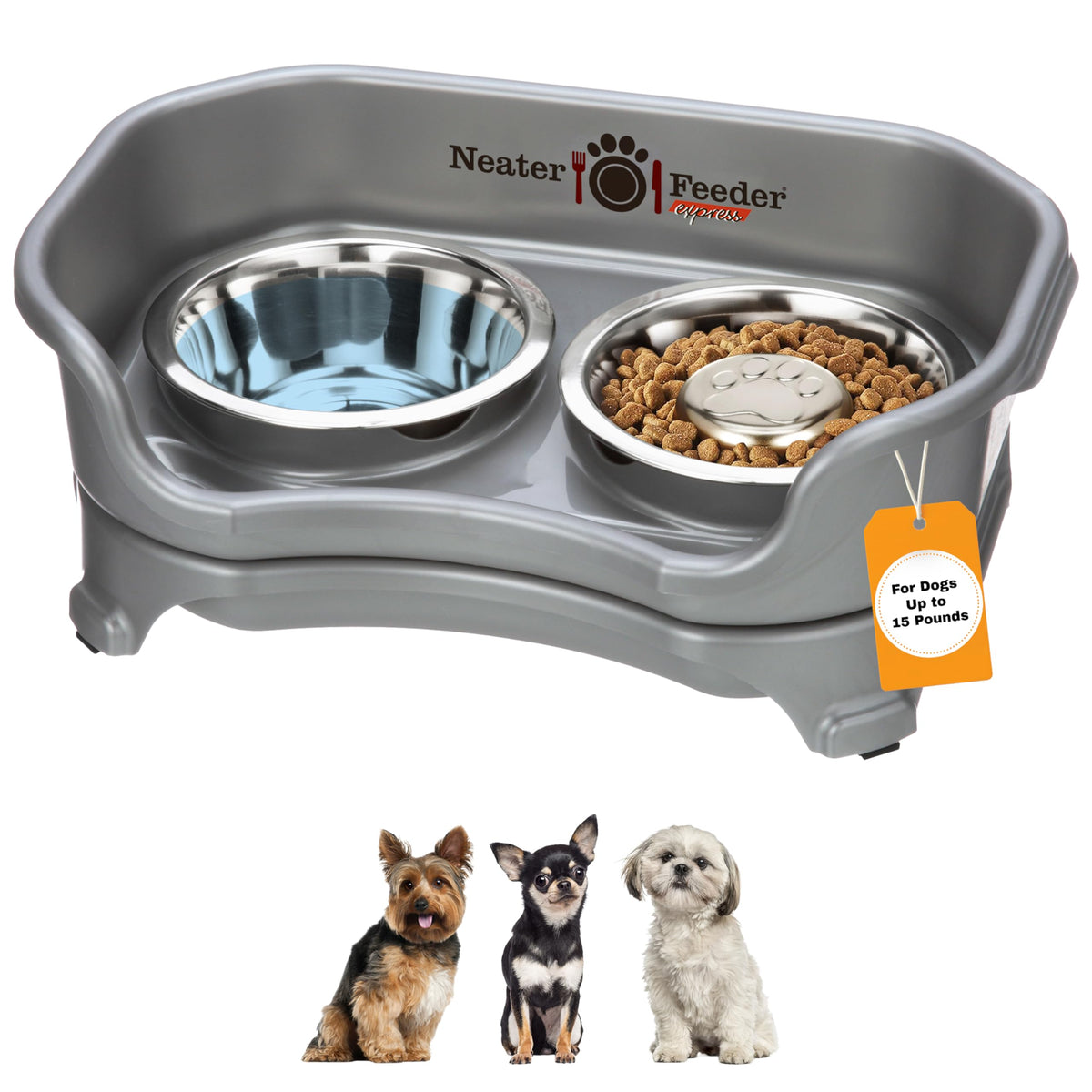 Neater Feeder Express mess-proof feeding station keeps spills contained during meals
