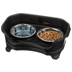 Neater Feeder Express mess-proof station with top spill containment keeps floors clean during meals.