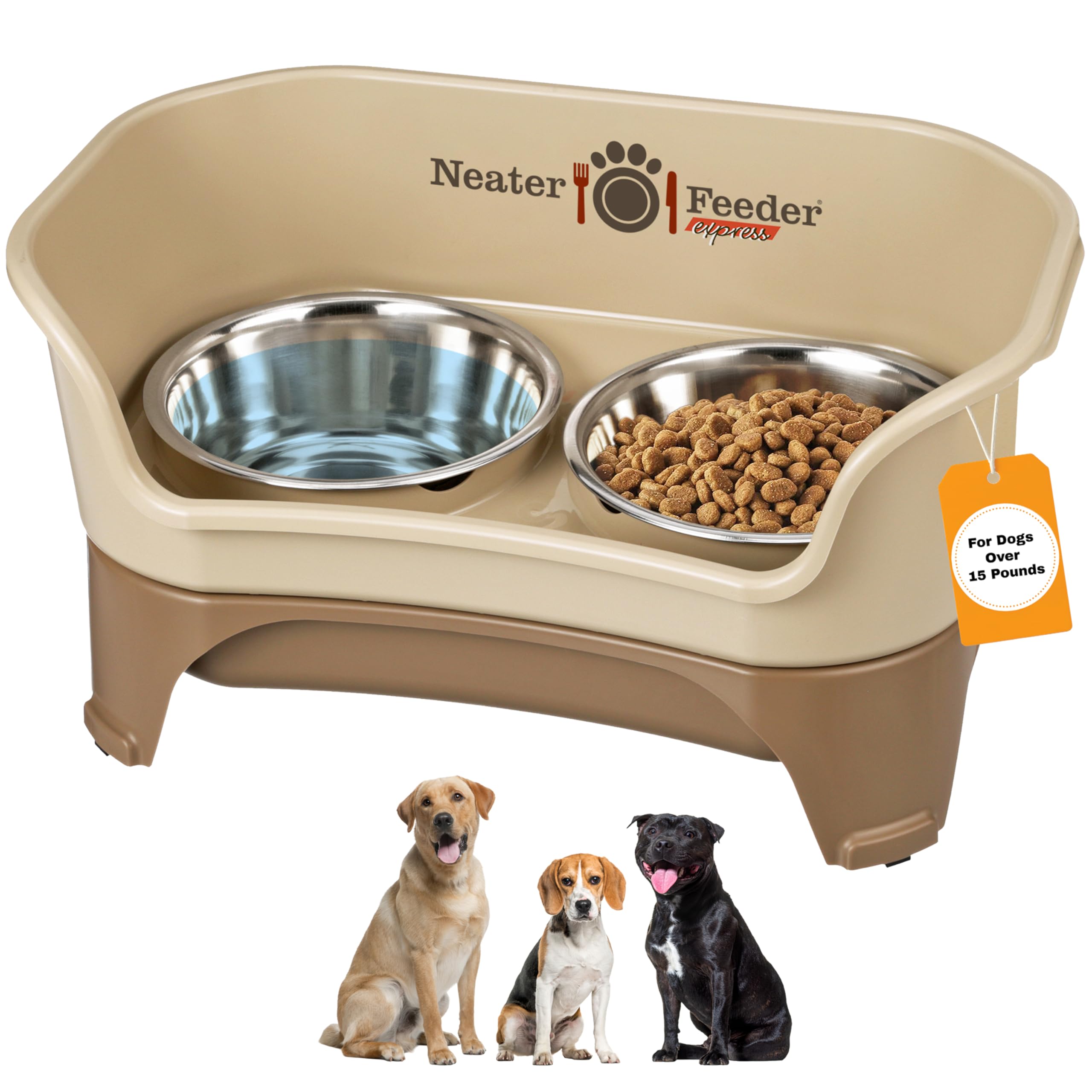 Neater Feeder Express mess-proof station with elevated bowls for tidy feeding