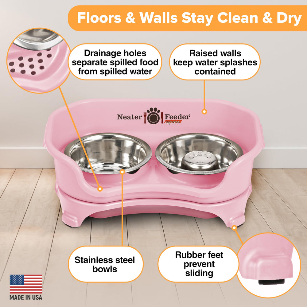 Neater Feeder Express small-dog setup fits Chihuahuas and terriers