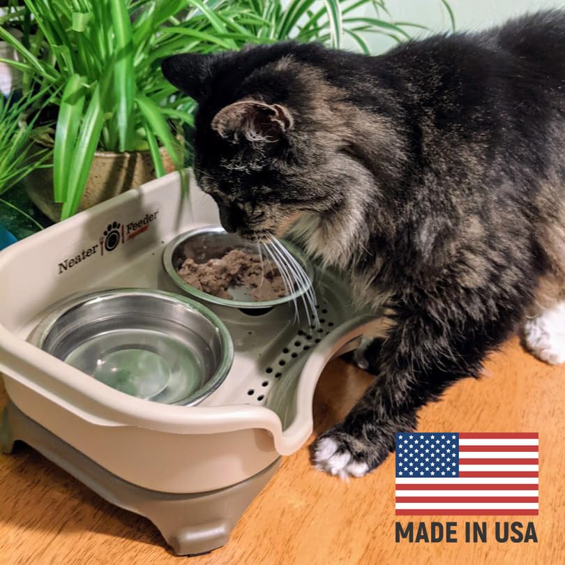 Neater Feeder Express whisker-friendly bowls reduce whisker fatigue during meals.