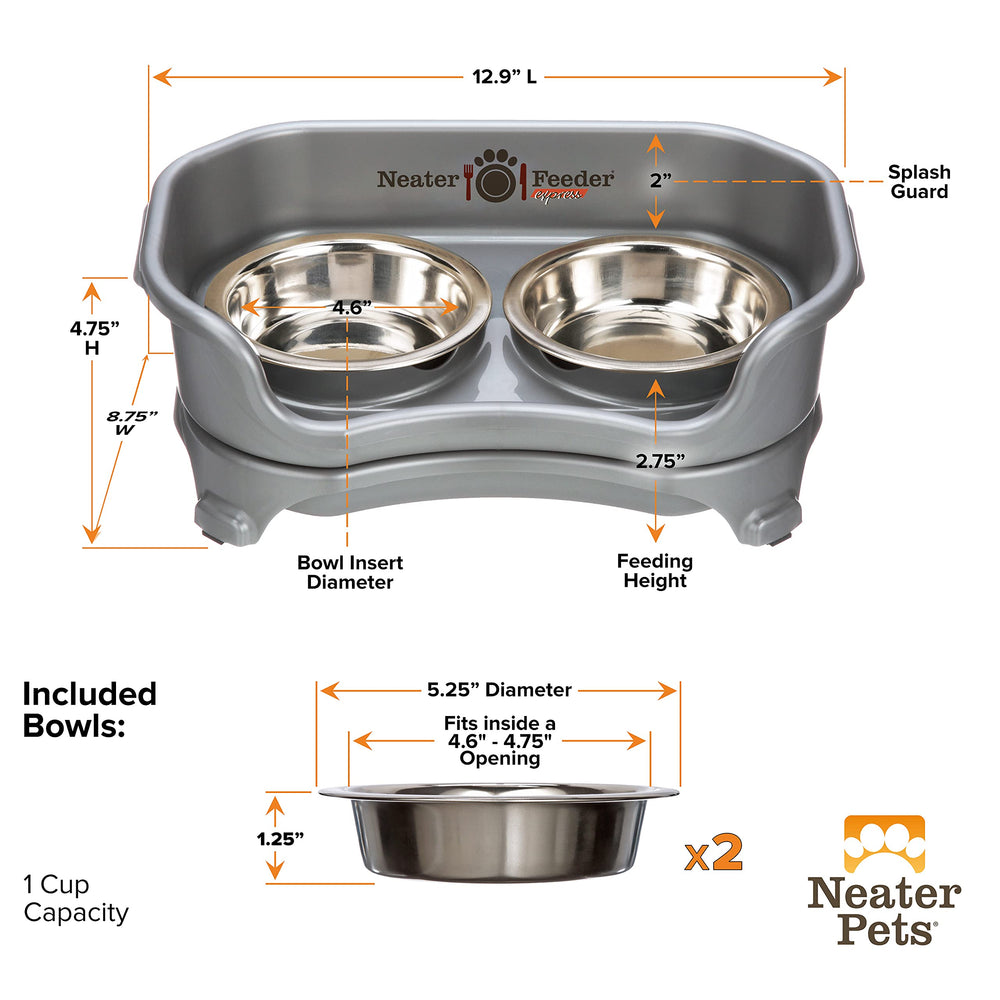 Neater Feeder Express whisker-friendly bowls minimize whisker contact for calmer meals.