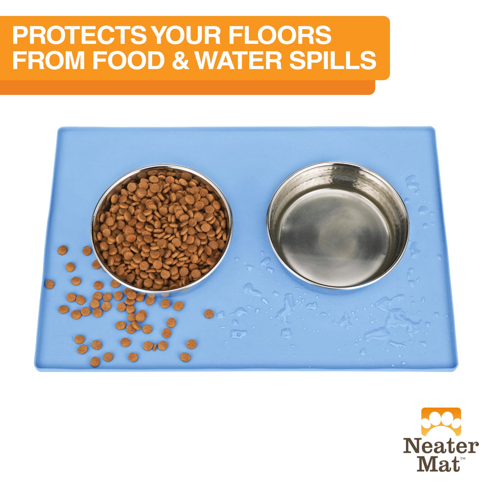 Neater Mat raised edge half-inch contains spills around bowls