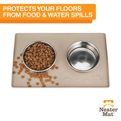 Neater Mat waterproof silicone texture close-up showing easy to wipe surface.