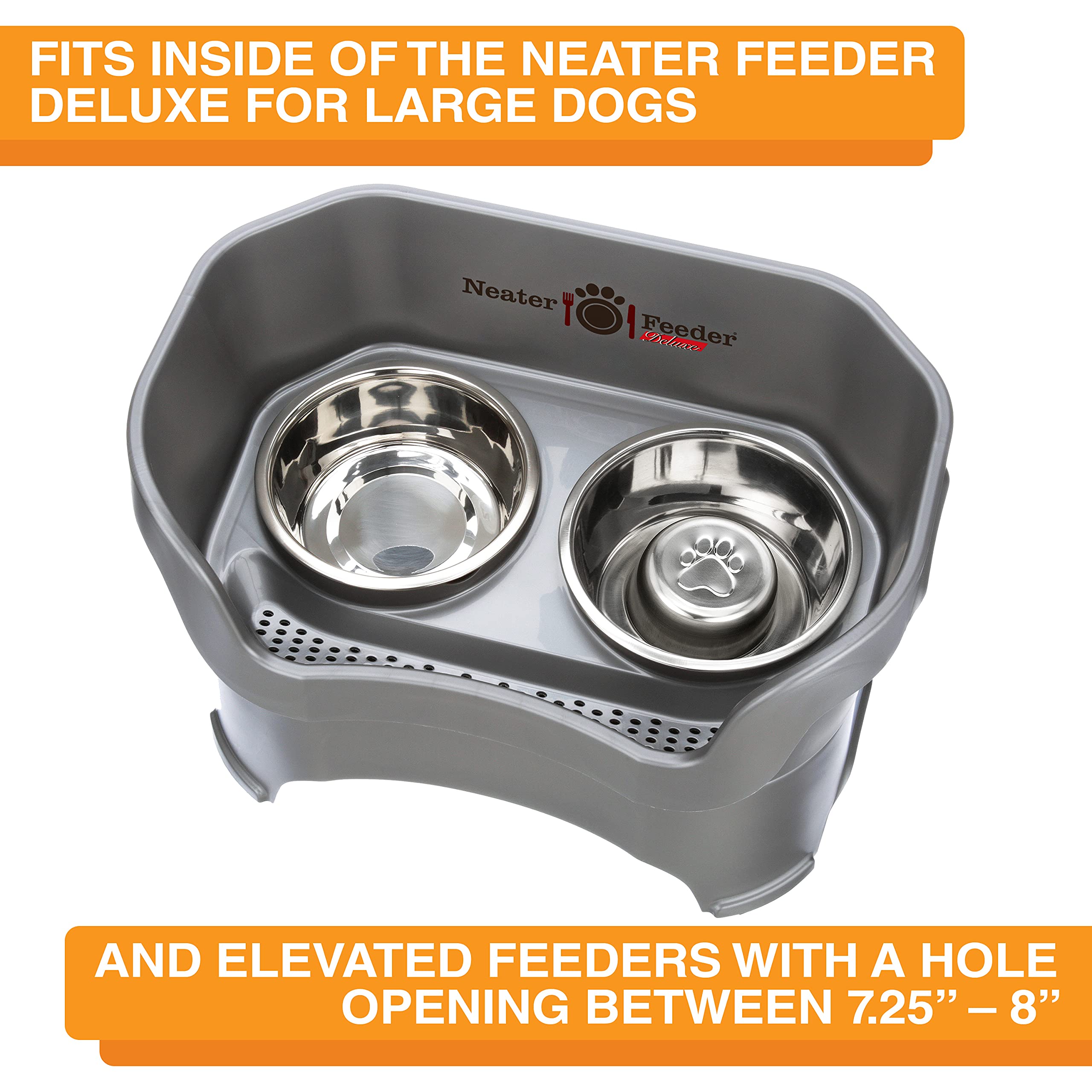 Neater Pet Brands 2.75-inch height bowl with a low-profile, stable feeding surface.