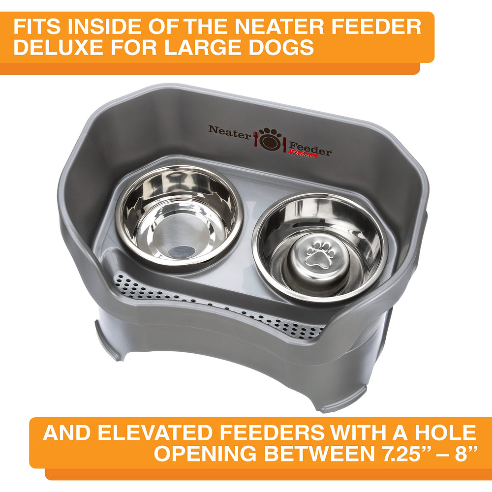 Neater Pet Brands 2.75-inch height bowl with a low-profile, stable feeding surface.