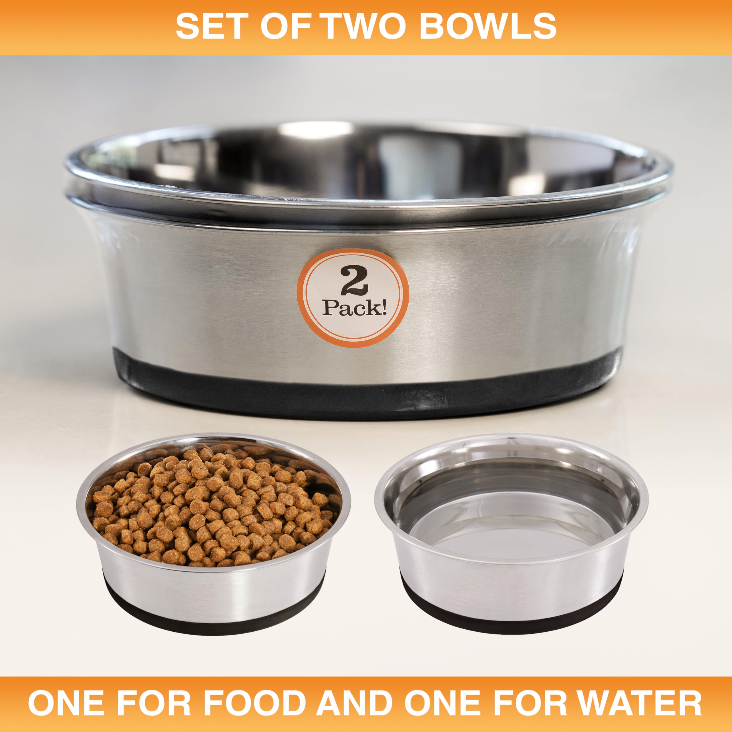 Neater Pet Brands 6-cup capacity bowls ideal for wet or dry meals.