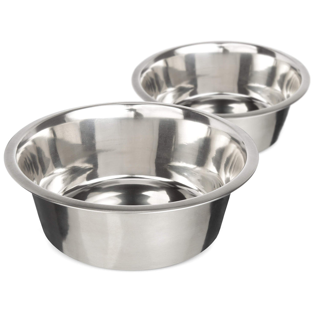Neater Pet Brands 7-cup stainless steel bowls close-up highlight durable daily-use design