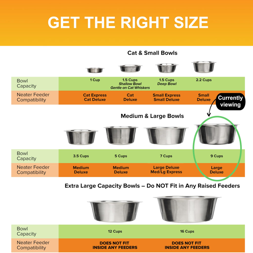 Neater Pet Brands bowls used with a raised feeder to reduce mess