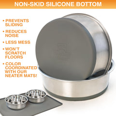 Neater Pet Brands dishwasher-safe dog bowls for easy cleanup after meals.