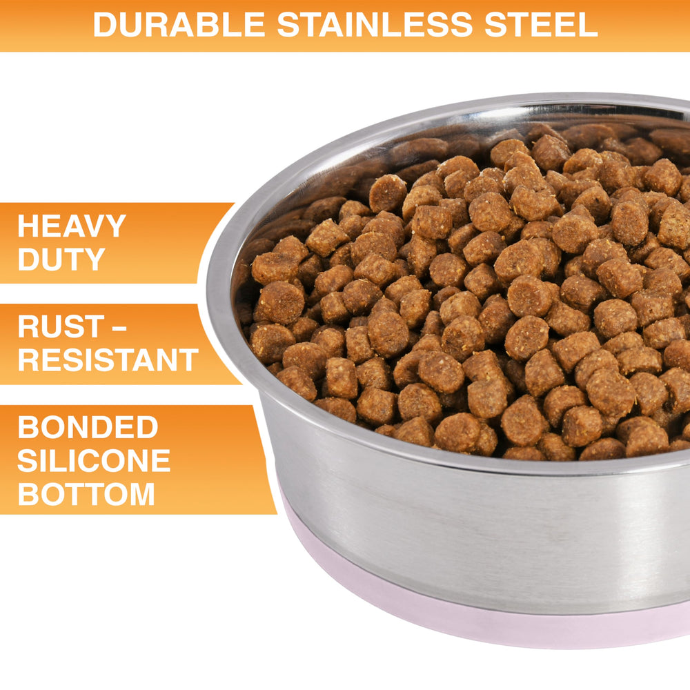 Neater Pet Brands heavy-duty stainless steel bowls stand up to daily use.