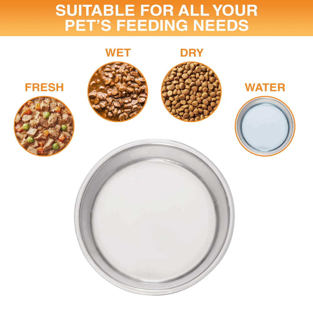 Neater Pet Brands black bowls suit large dogs for easier water and food access.