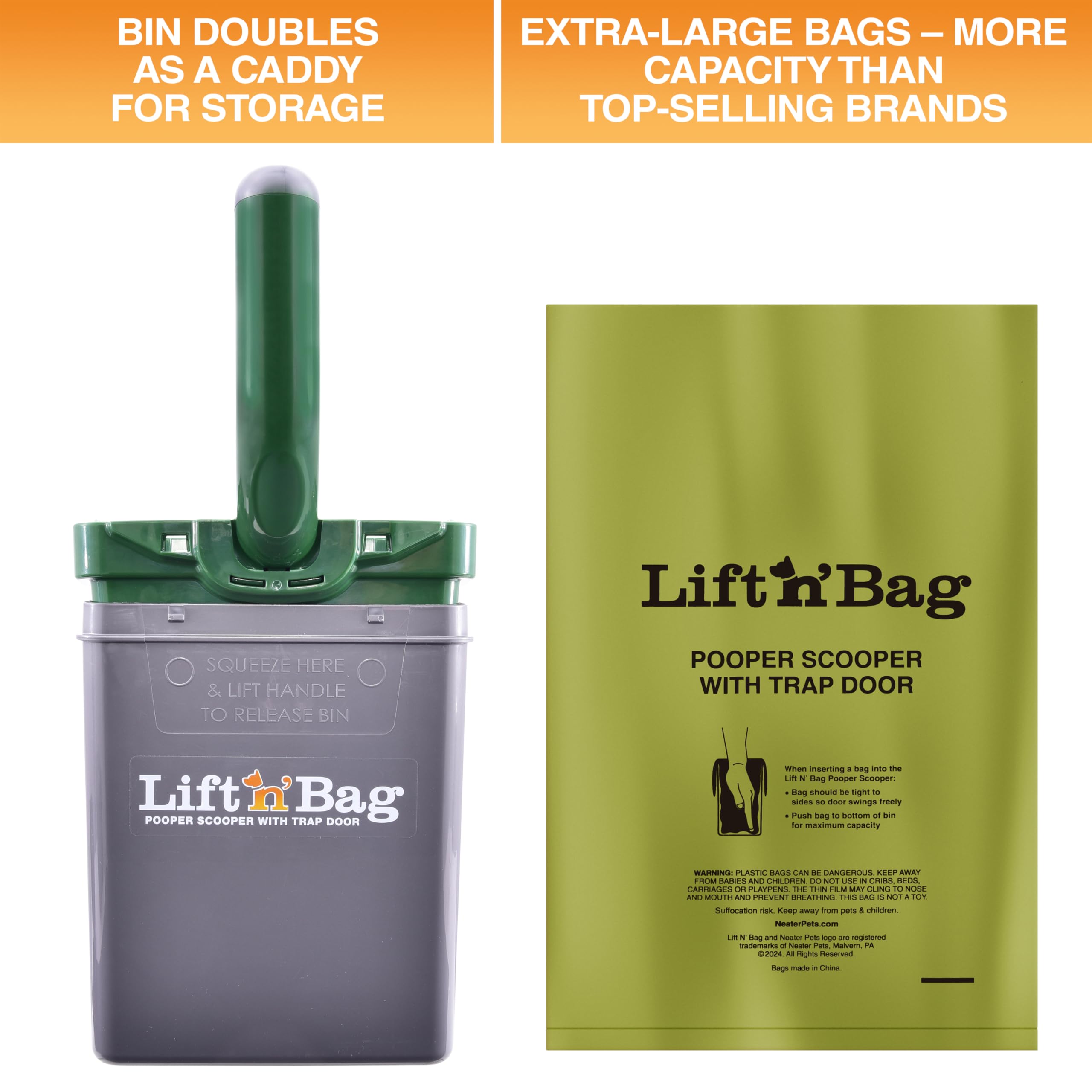 Neater Pet Brands Lift N’ Bag 2.0 dog waste pickup in rain or shine