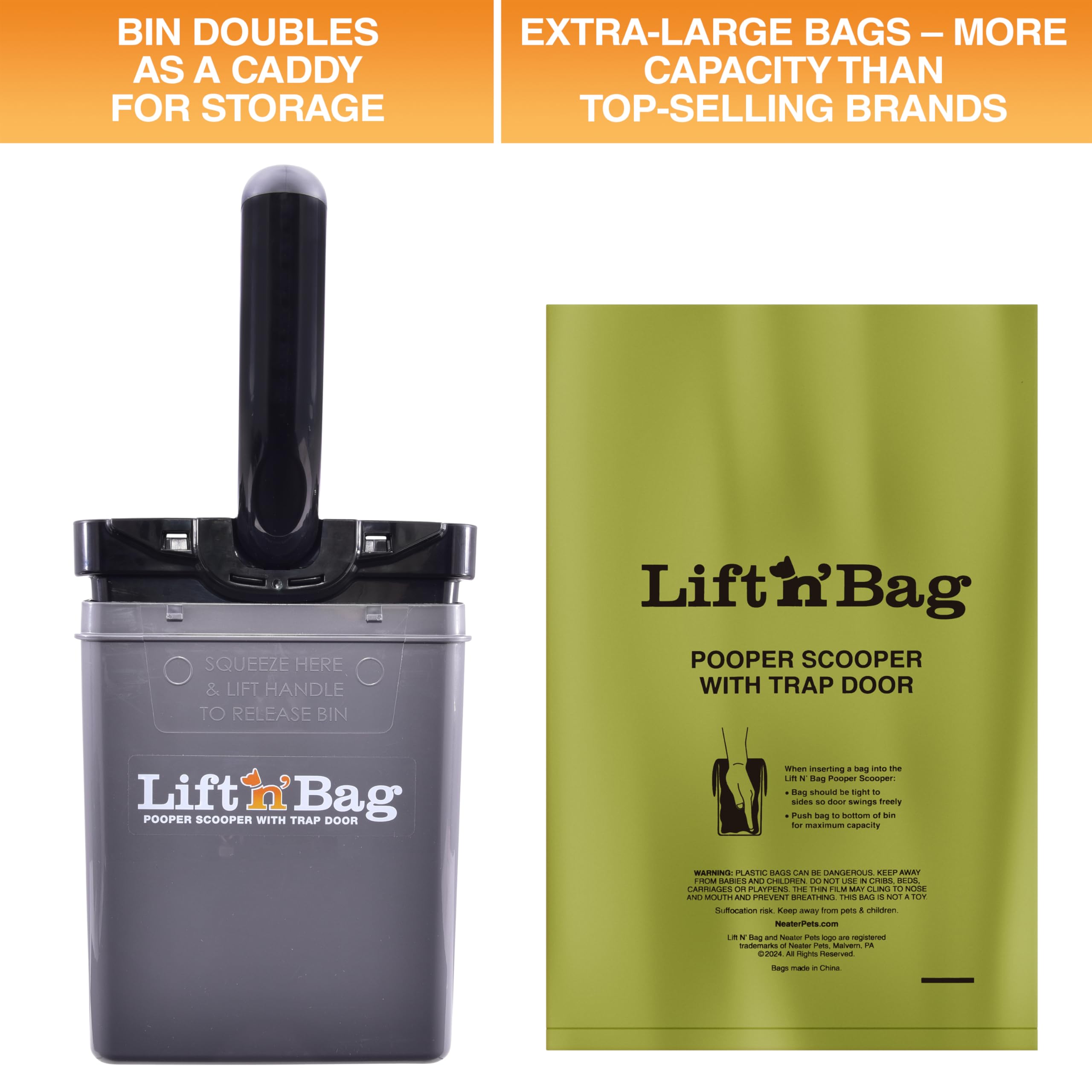 15 lavender-scented bags included with Lift N’ Bag 2.0
