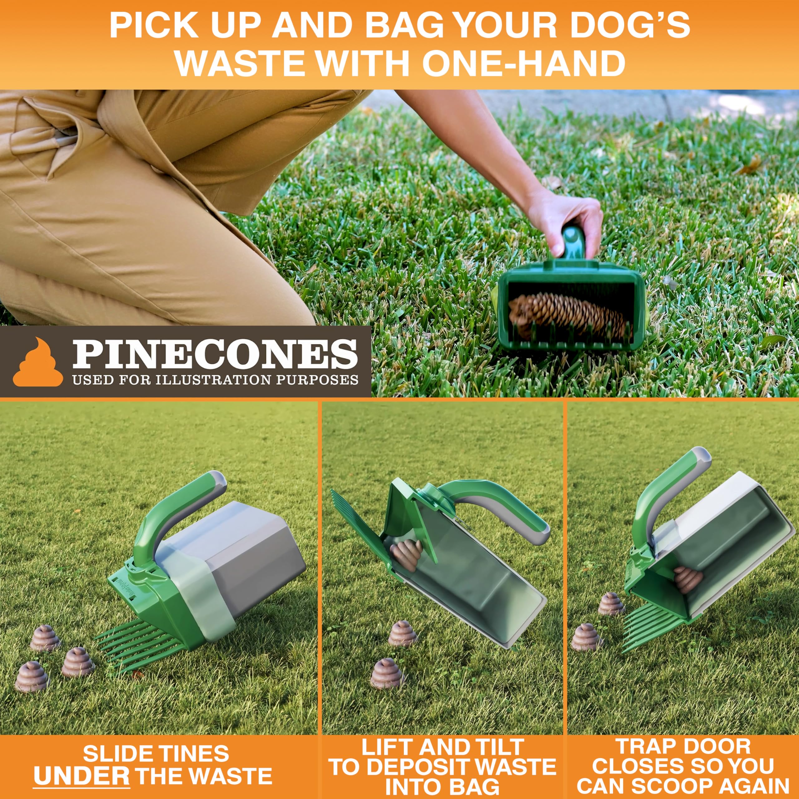 Neater Pet Brands Lift N’ Bag bag dispenser attached with lavender bags.