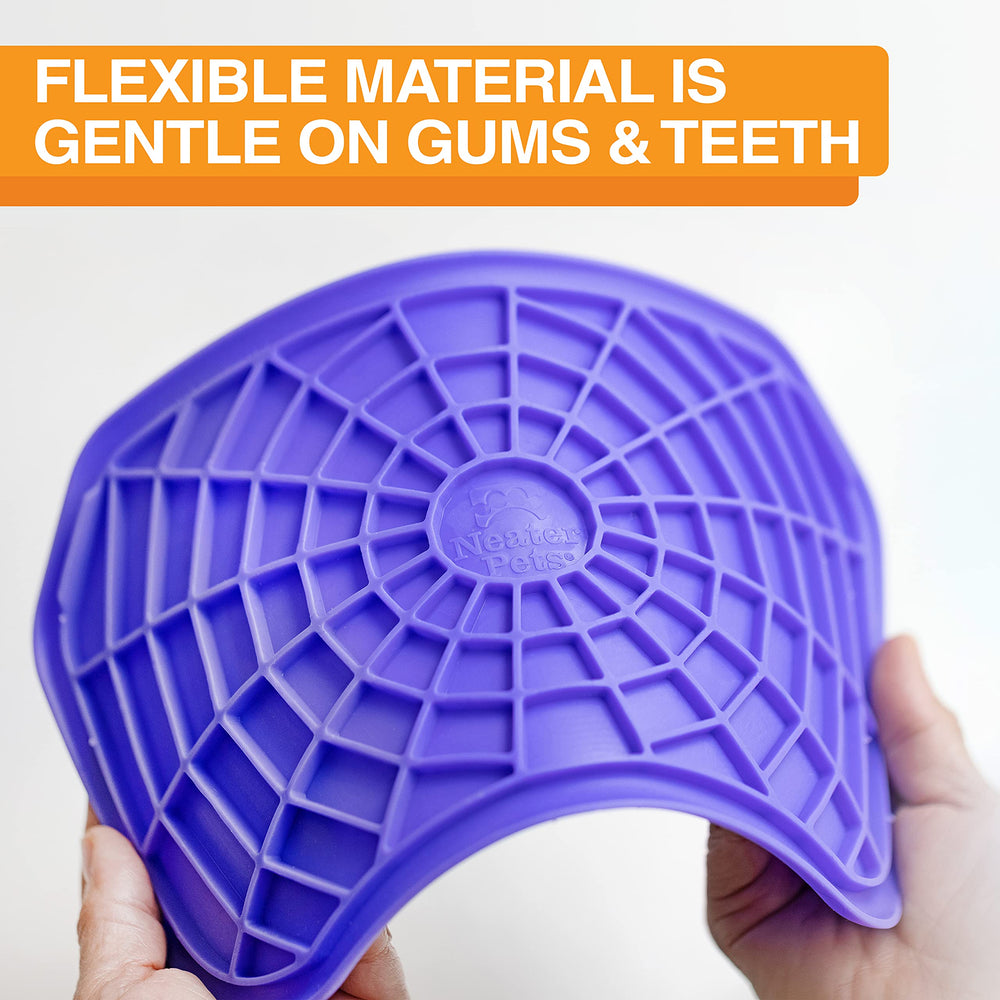 Neater Pet Brands Neat-LIK features two grab tabs for easy removal.