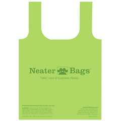 Neater Bags one-at-a-time pull demonstrates mess-free bag retrieval for walks.