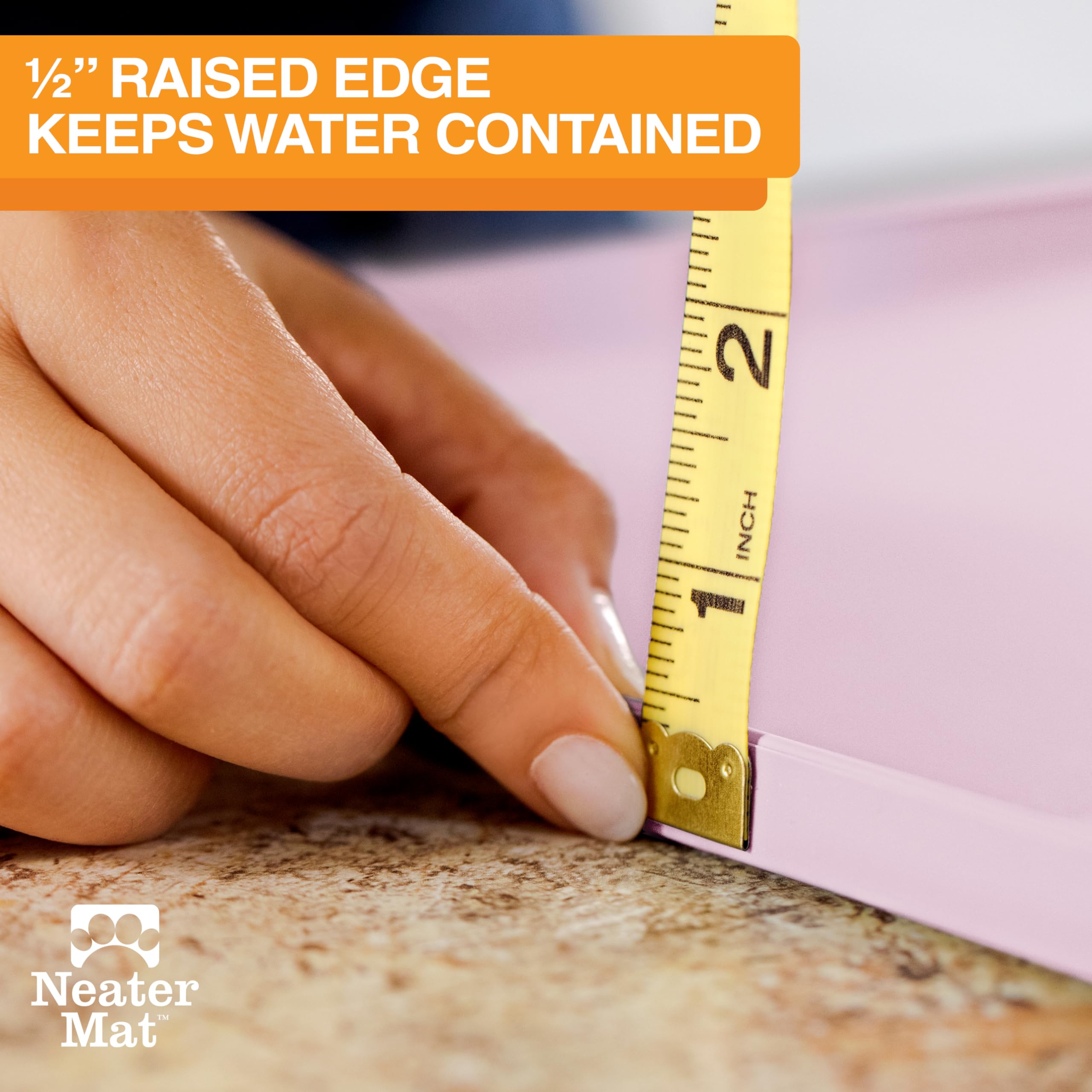 Neater Pet Brands Neater Mat raised edge contains spills around bowls