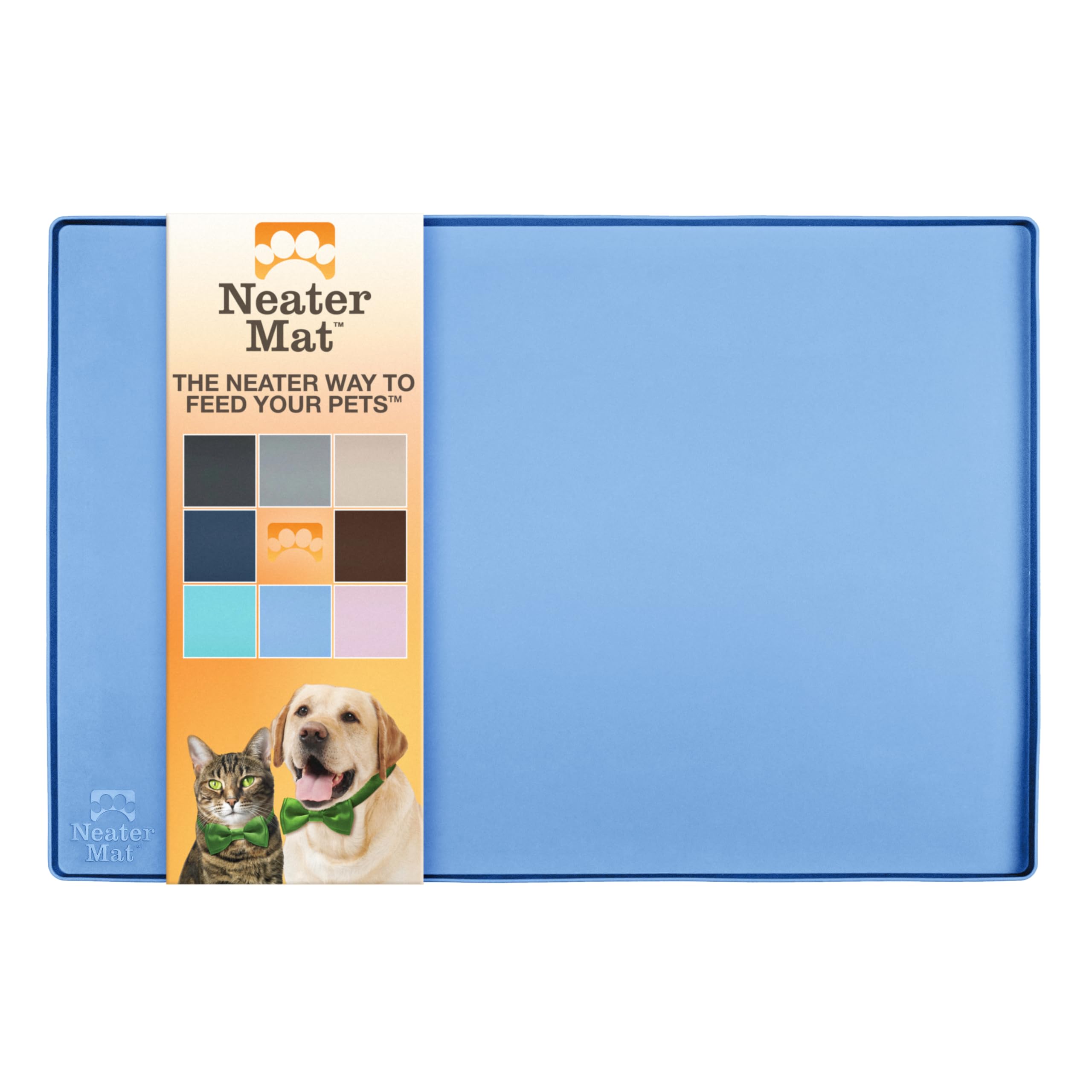 Neater Mat under bowls provides spill protection for clean floors.
