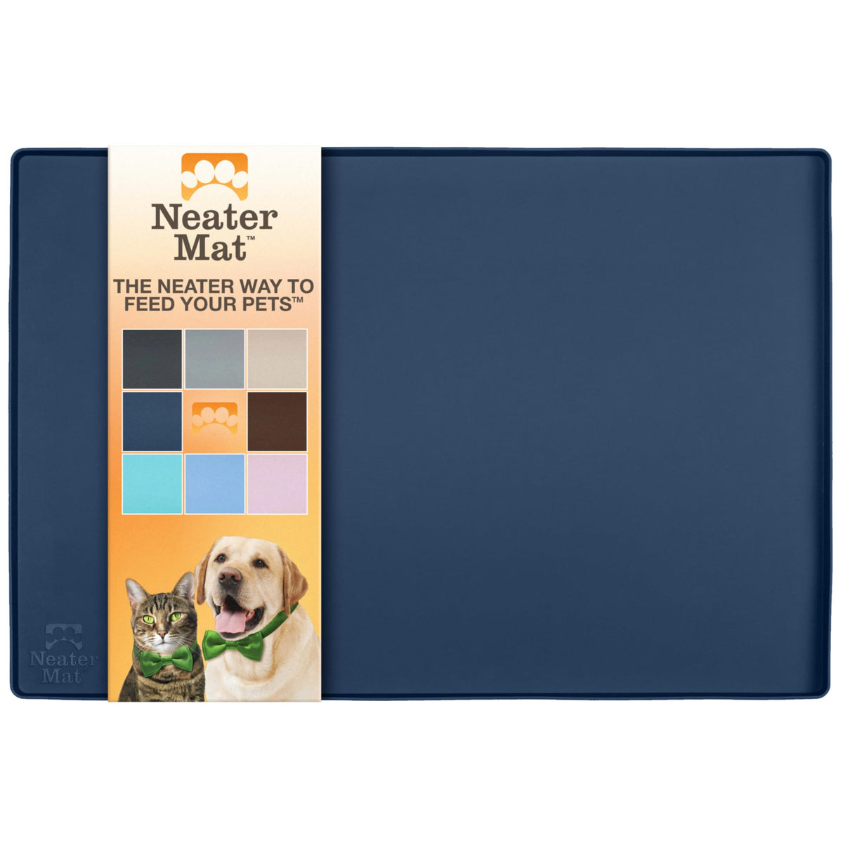 Neater Mat by Neater Pet Brands under bowls shields floors from spills.