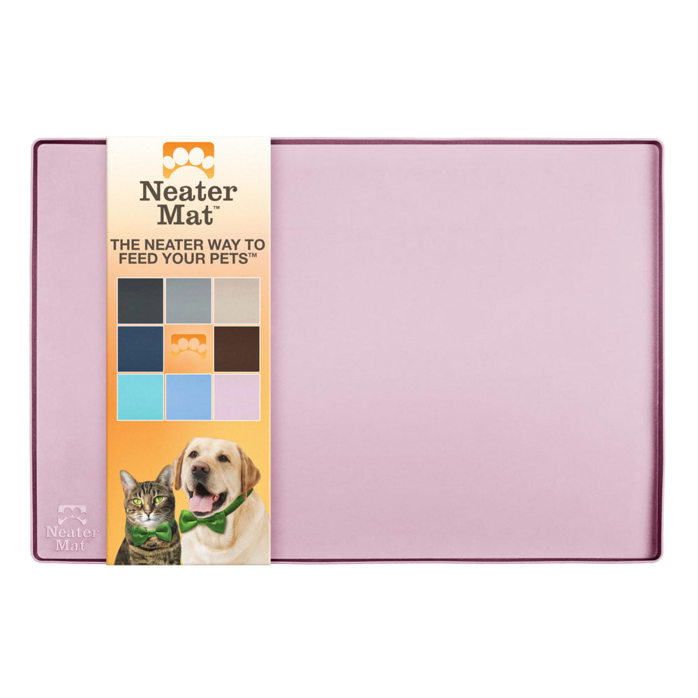 Neater Mat under bowls keeps spills off floors for a cleaner feeding area
