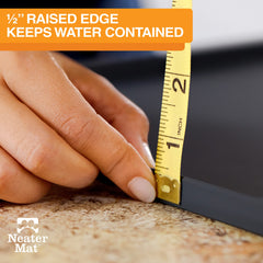 Neater Mat waterproof silicone is easy to wipe clean after meals