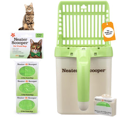Neater Scooper standard cat litter scoop with bag system for mess-free waste disposal.