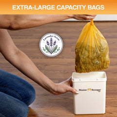 Neater Pet Brands Neater Scooper XL lavender-scented bags mask odors subtly.