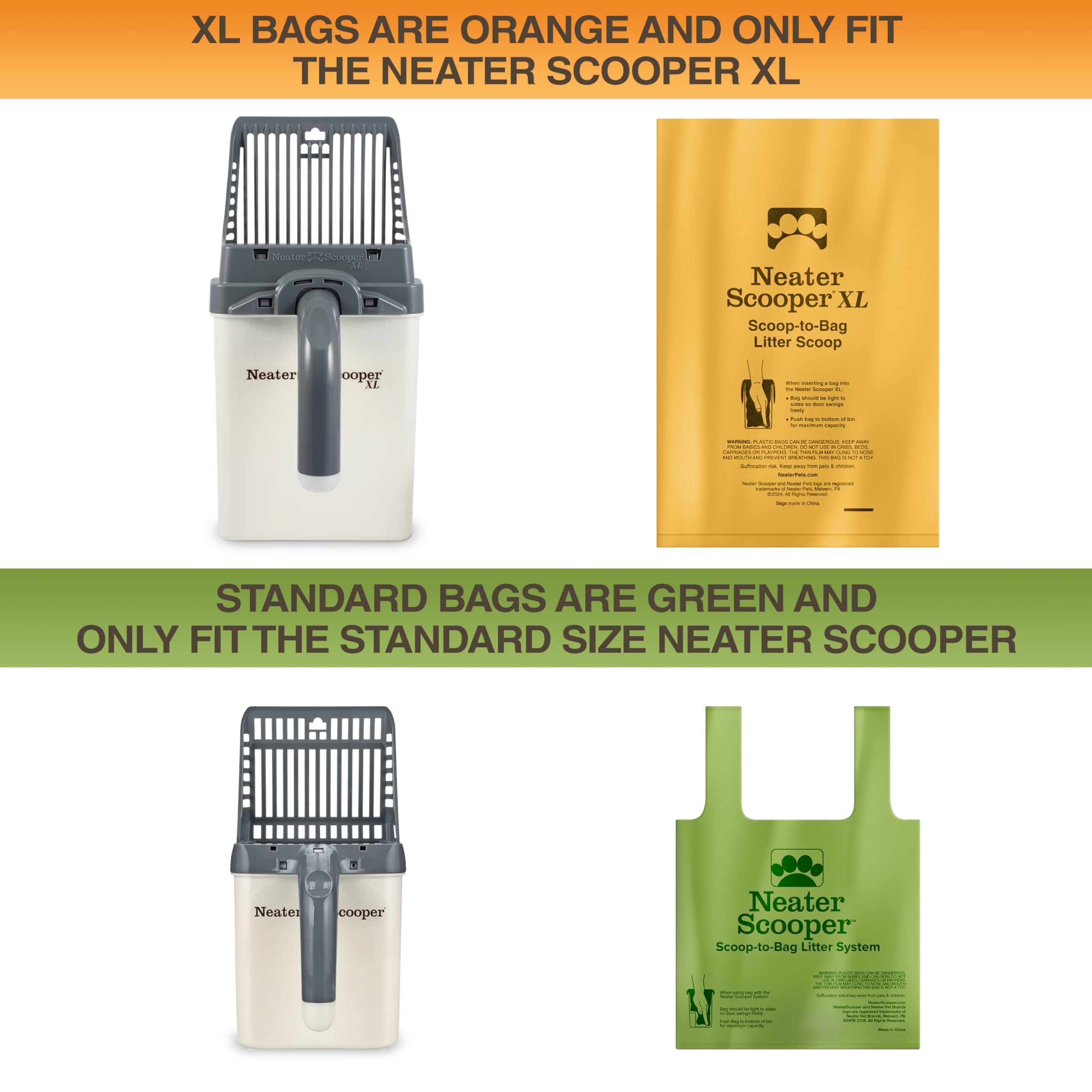 Neater Pet Brands Neater Scooper XL bags demonstrate tear-resistant durability.