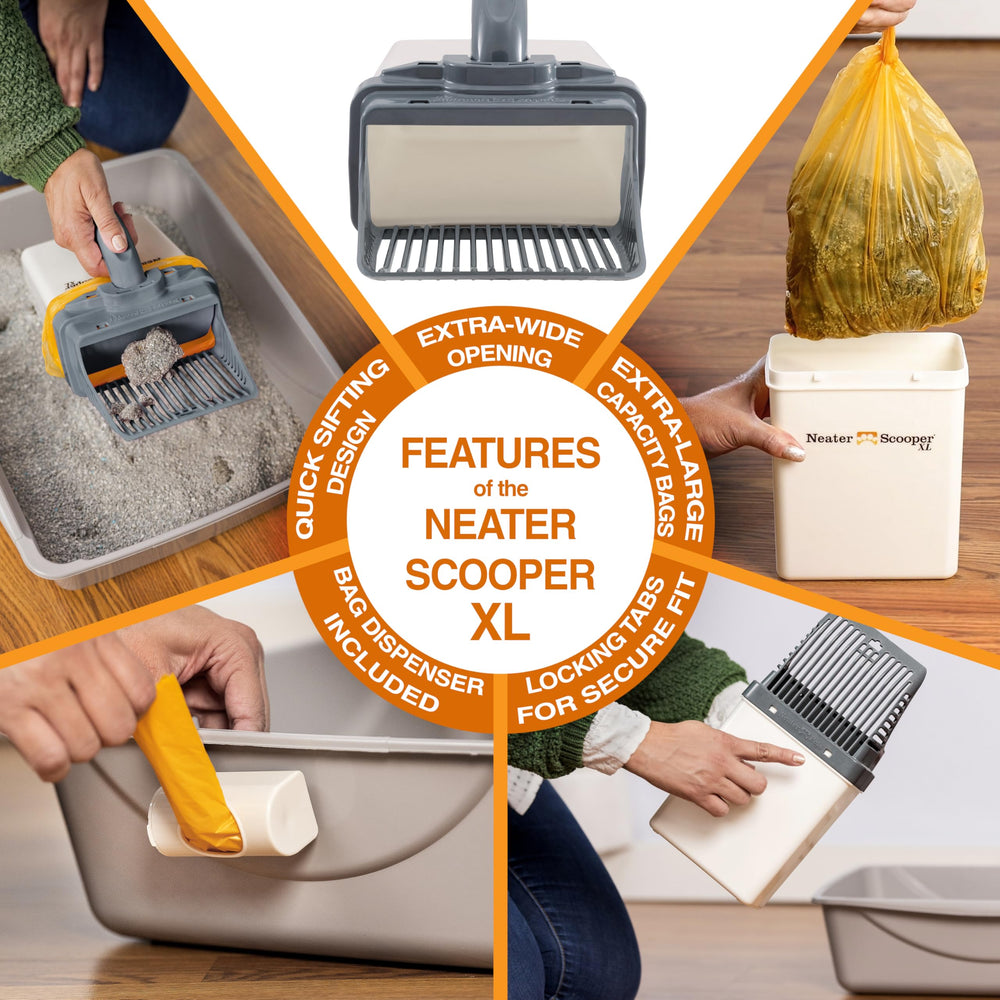 Neater Scooper XL holds more waste for multi-cat households.