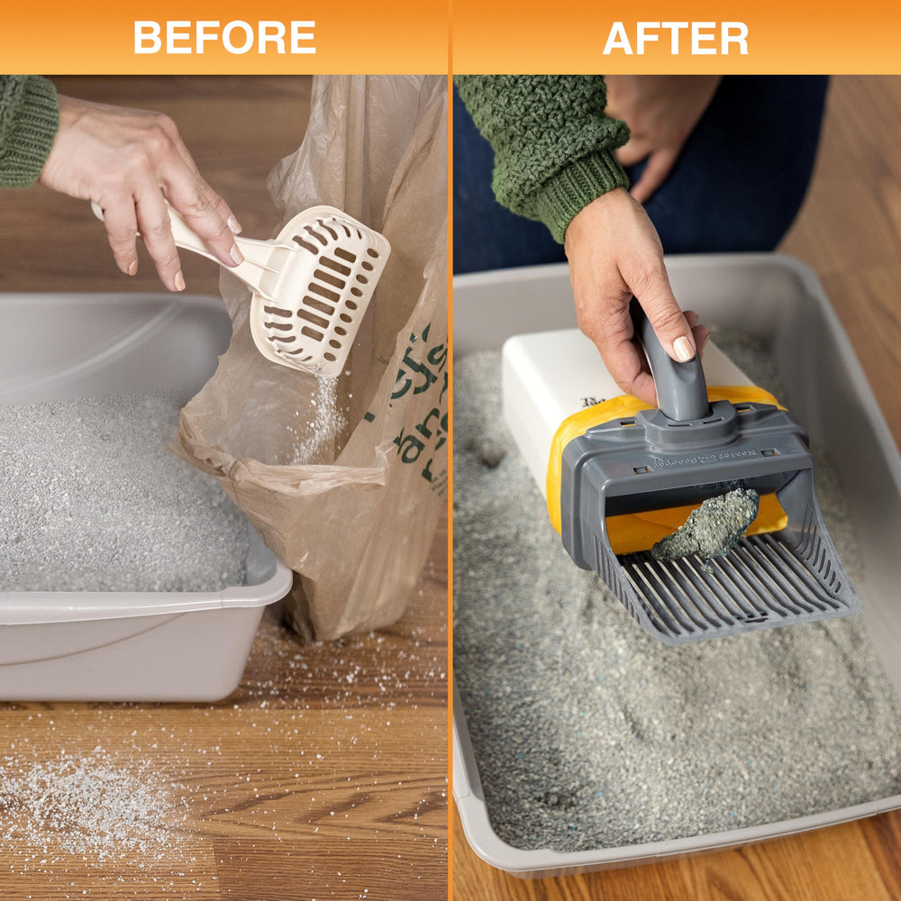 Neater Scooper XL durable plastic resists rust and cleans easily.