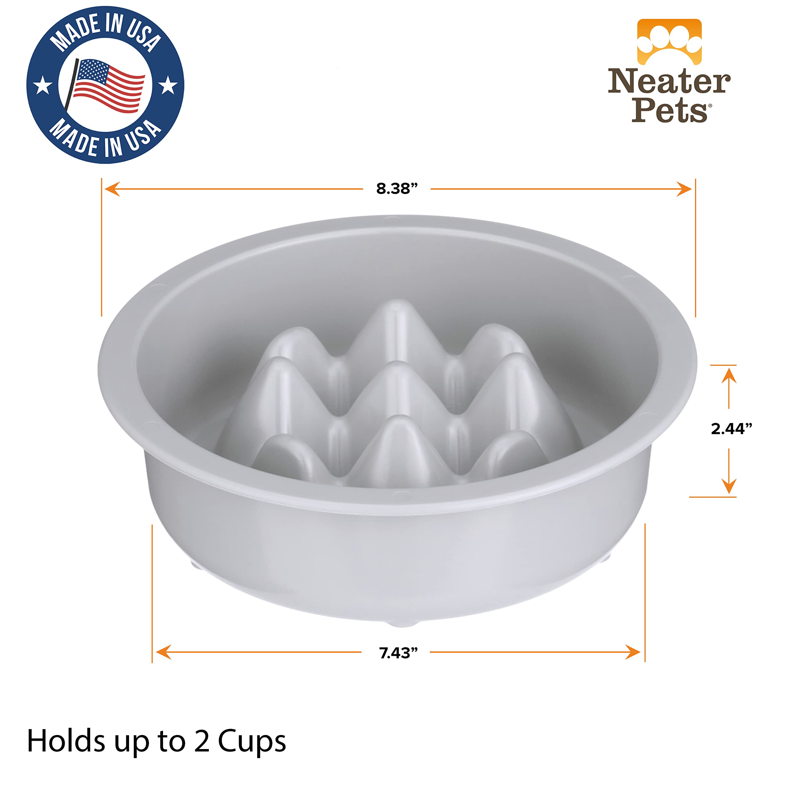 The Niner inside-feeder view demonstrates fit inside Neater Feeder Large for easy use.