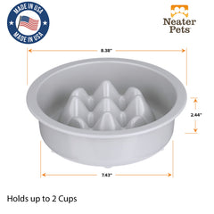 The Niner inside-feeder view demonstrates fit inside Neater Feeder Large for easy use.
